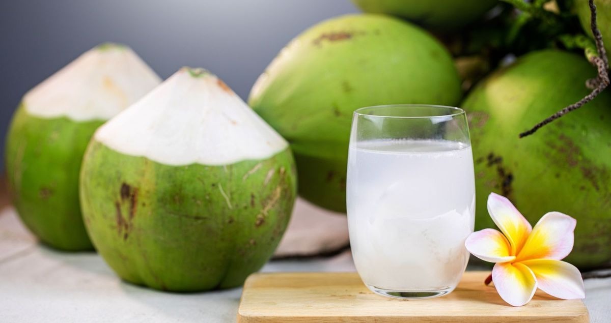 Coconut water-based natural, low-calorie beverage