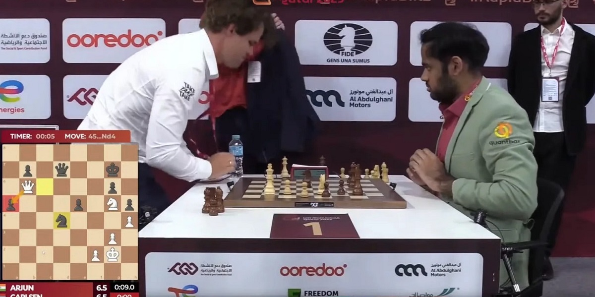 Rising Star Arjun Erigaisi Shines Bright Against Magnus Carlsen in Blitz