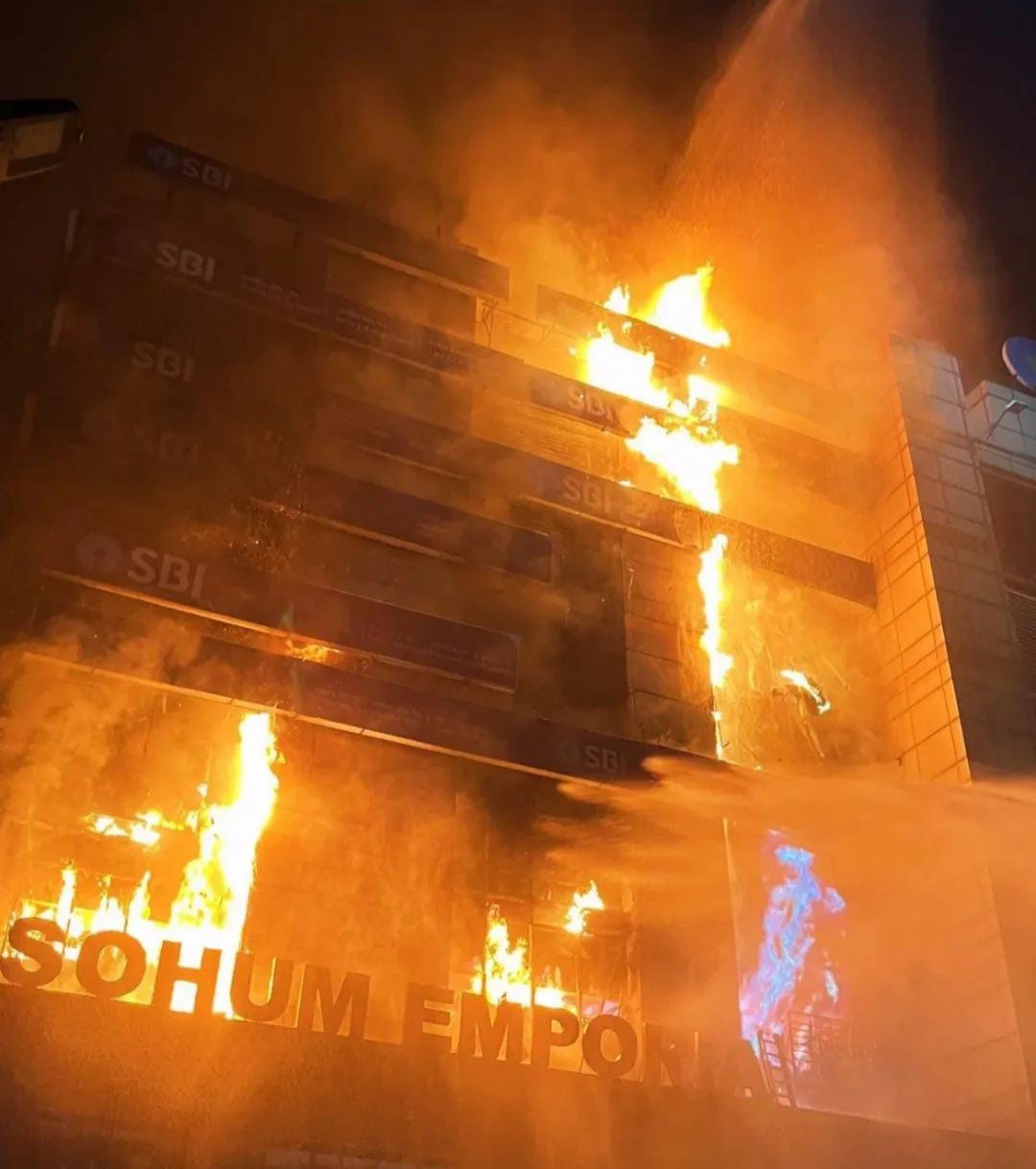 Multi-storey commercial building gutted in Guwahati fire