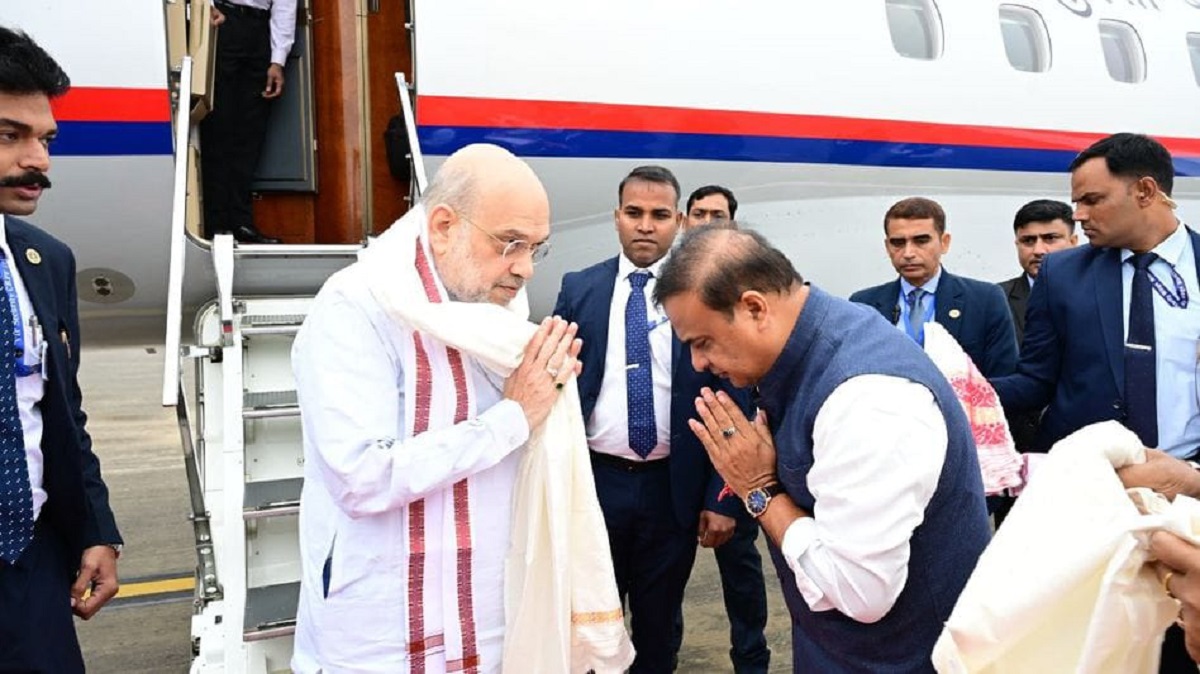 Amit Shah arrives in Assam, set to inaugurate major infrastructure and cultural projects