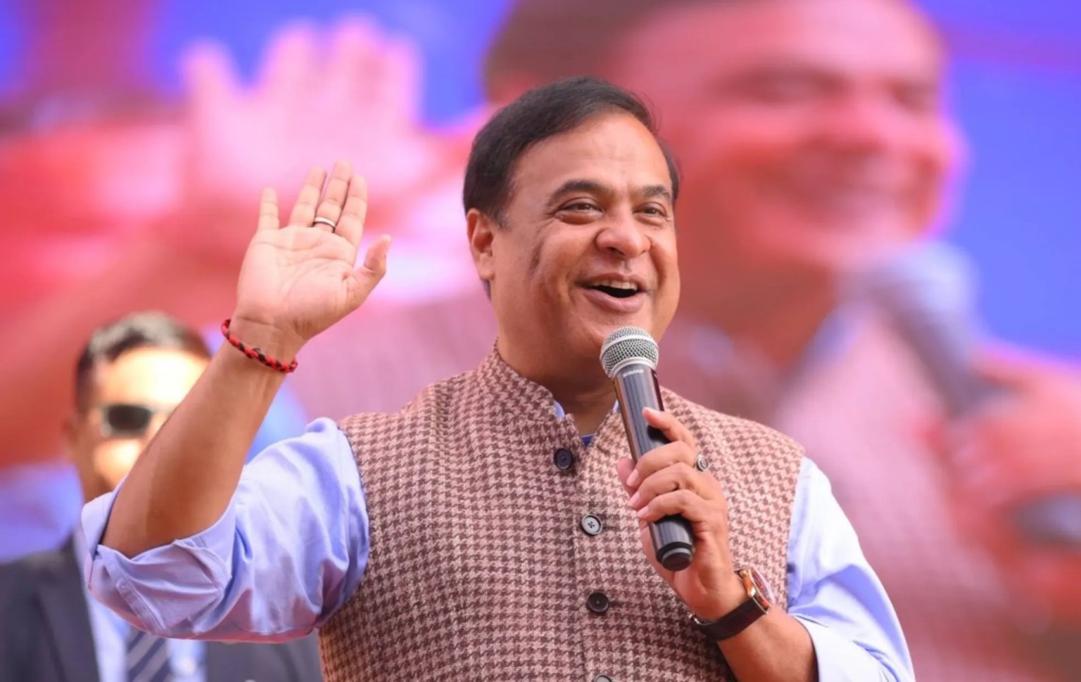 Checks are given to Karbi priests by Assam Chief Minister Himanta Biswa Sarma