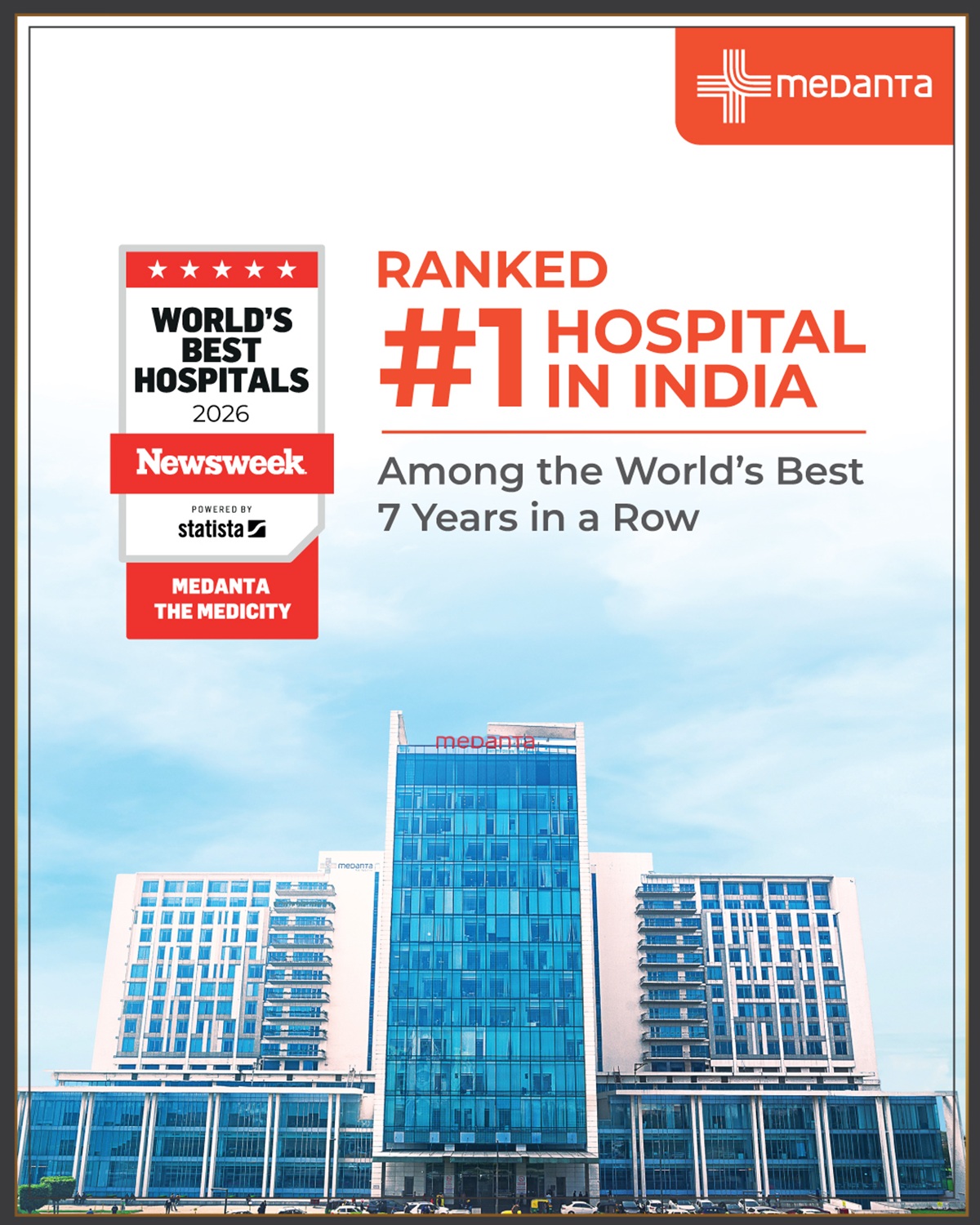 Medanta tops India in Newsweek’s World’s Best Hospitals 2026 rankings for seventh straight year