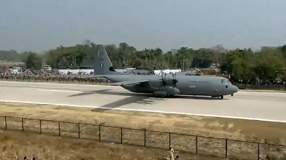 PM Modi lands at IAF  emergency landing facility in Dibrugarh